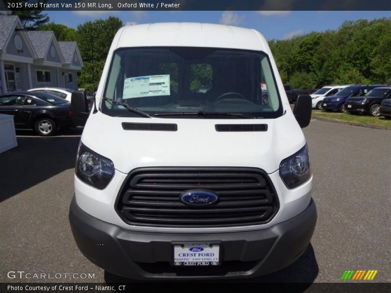 Oxford White / Pewter 2015 Ford Transit Van 150 MR Long