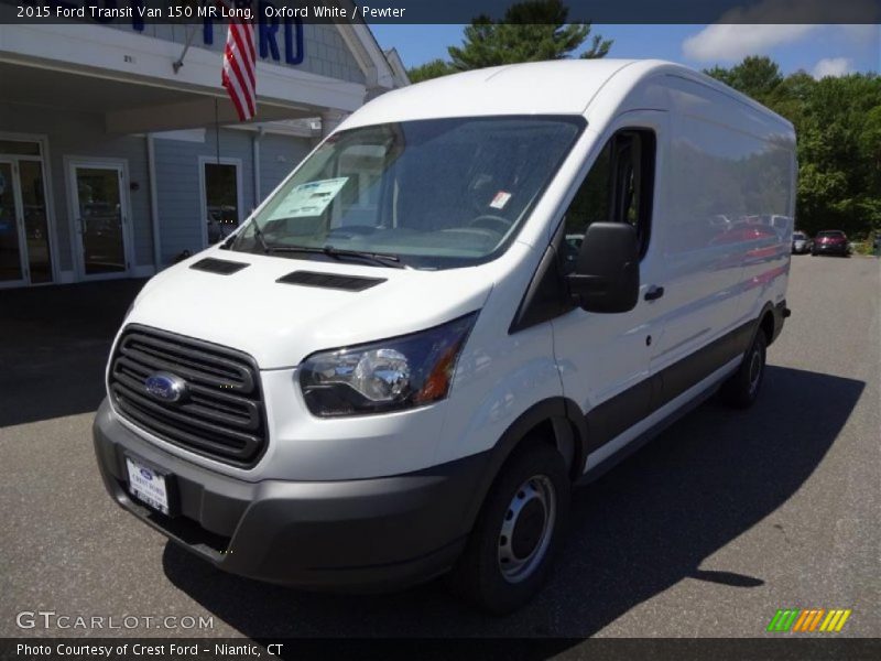 Oxford White / Pewter 2015 Ford Transit Van 150 MR Long
