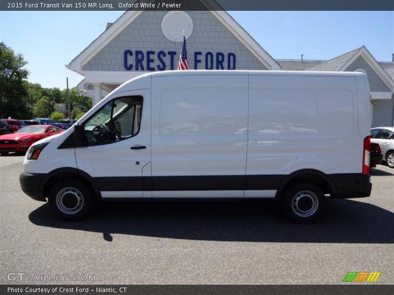 Oxford White / Pewter 2015 Ford Transit Van 150 MR Long