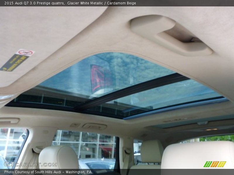 Glacier White Metallic / Cardamom Beige 2015 Audi Q7 3.0 Prestige quattro