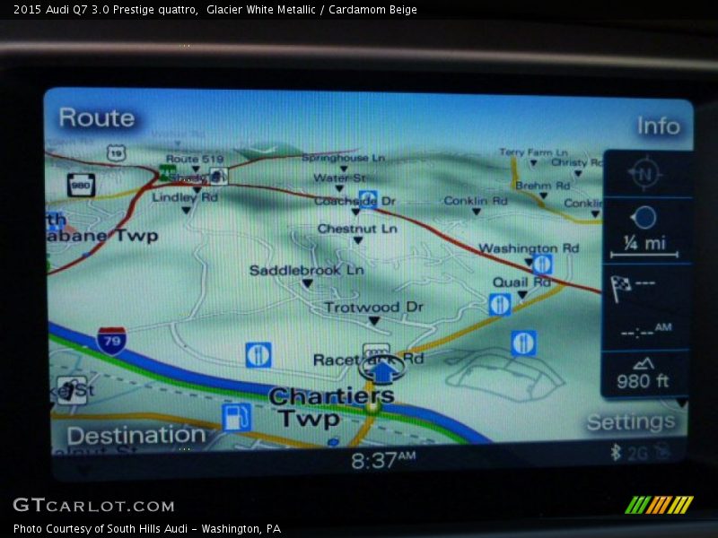 Glacier White Metallic / Cardamom Beige 2015 Audi Q7 3.0 Prestige quattro
