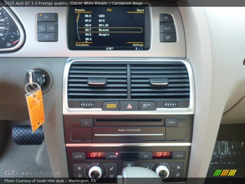 Glacier White Metallic / Cardamom Beige 2015 Audi Q7 3.0 Prestige quattro