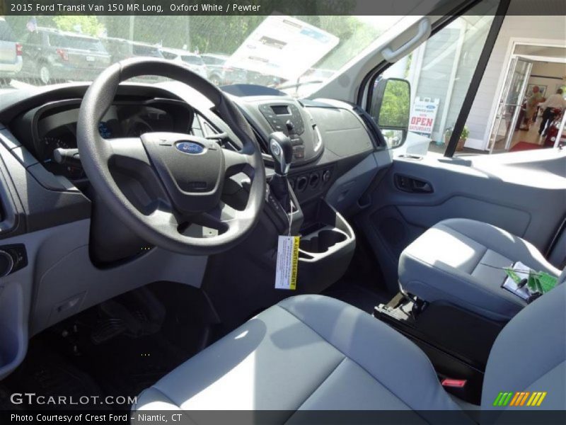 Oxford White / Pewter 2015 Ford Transit Van 150 MR Long