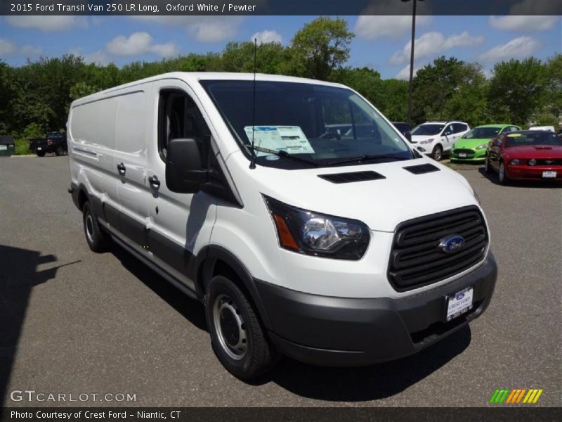 Oxford White / Pewter 2015 Ford Transit Van 250 LR Long
