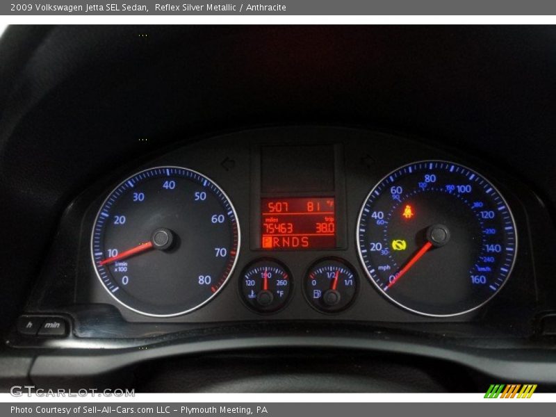 Reflex Silver Metallic / Anthracite 2009 Volkswagen Jetta SEL Sedan