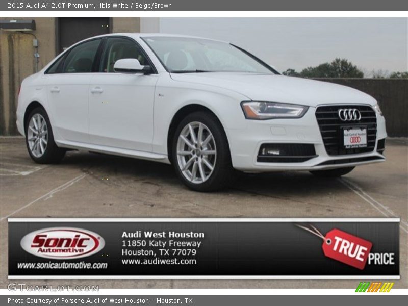 Ibis White / Beige/Brown 2015 Audi A4 2.0T Premium