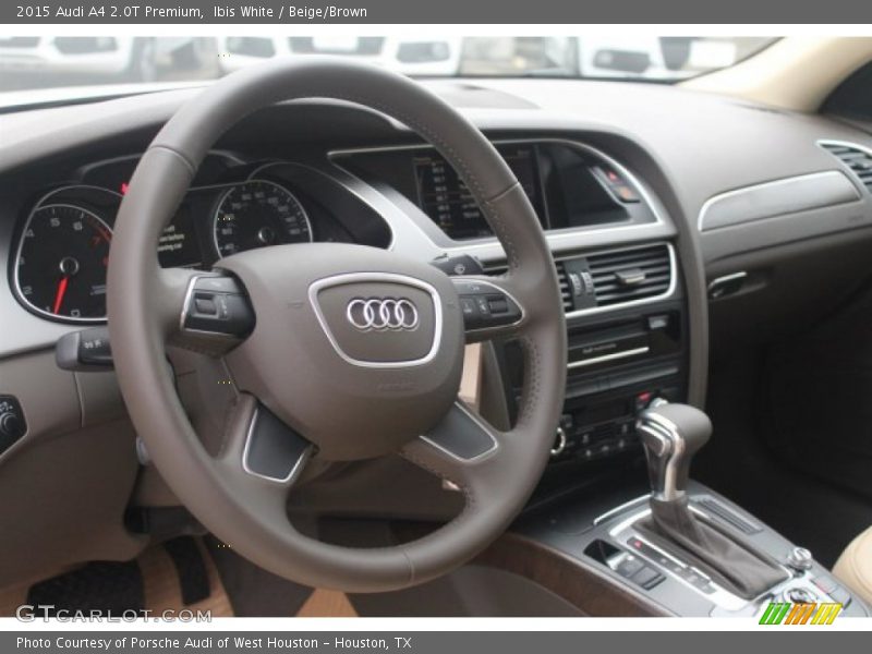 Ibis White / Beige/Brown 2015 Audi A4 2.0T Premium