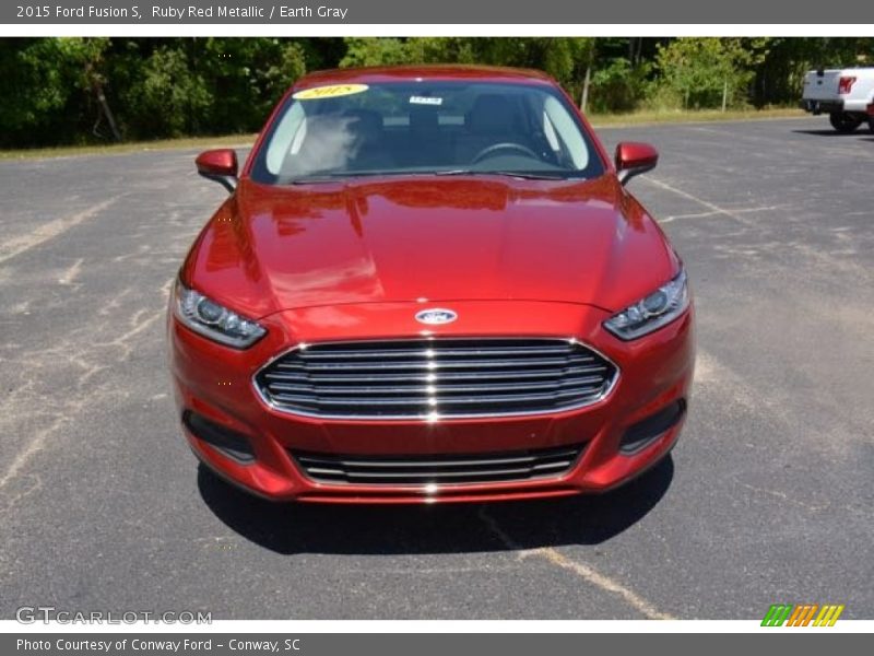 Ruby Red Metallic / Earth Gray 2015 Ford Fusion S