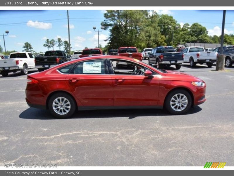 Ruby Red Metallic / Earth Gray 2015 Ford Fusion S