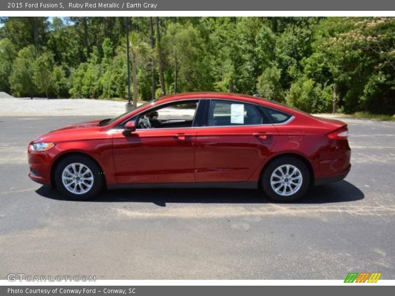Ruby Red Metallic / Earth Gray 2015 Ford Fusion S