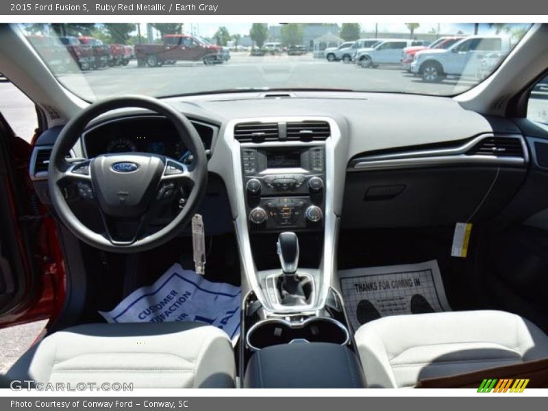 Ruby Red Metallic / Earth Gray 2015 Ford Fusion S