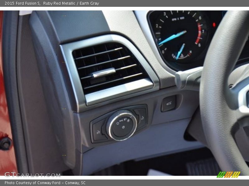 Ruby Red Metallic / Earth Gray 2015 Ford Fusion S