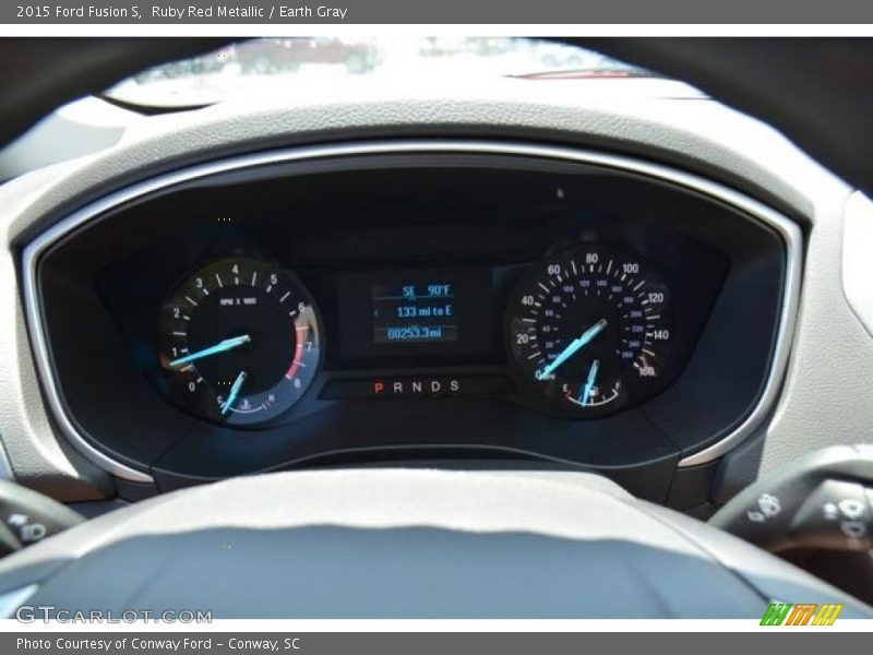 Ruby Red Metallic / Earth Gray 2015 Ford Fusion S