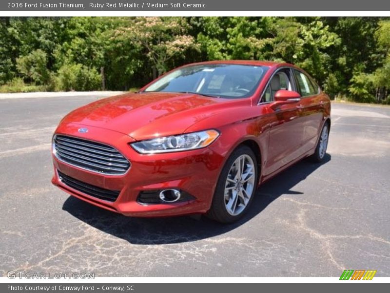 Ruby Red Metallic / Medium Soft Ceramic 2016 Ford Fusion Titanium