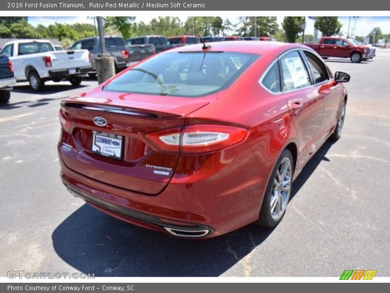 Ruby Red Metallic / Medium Soft Ceramic 2016 Ford Fusion Titanium