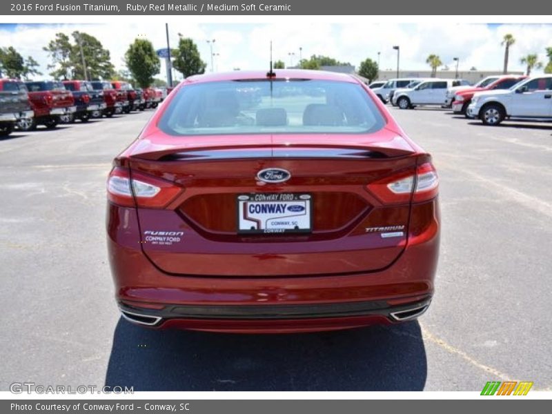Ruby Red Metallic / Medium Soft Ceramic 2016 Ford Fusion Titanium
