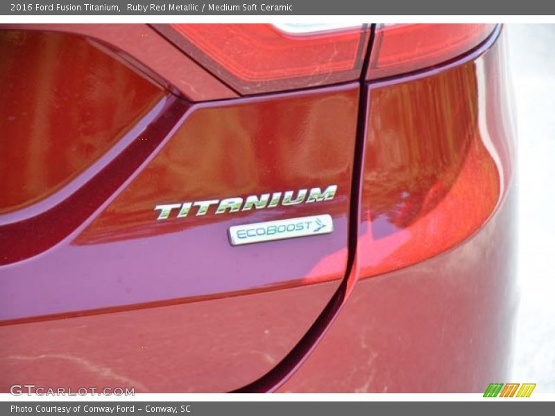 Ruby Red Metallic / Medium Soft Ceramic 2016 Ford Fusion Titanium
