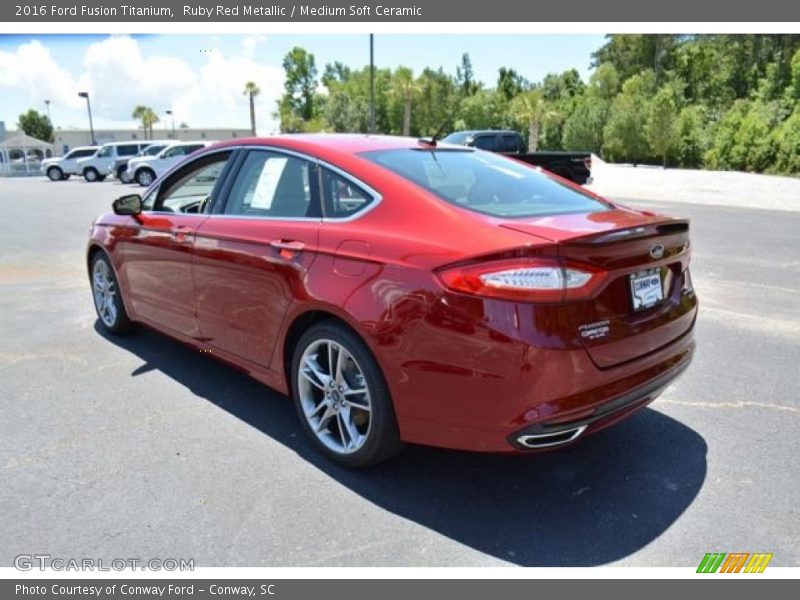 Ruby Red Metallic / Medium Soft Ceramic 2016 Ford Fusion Titanium
