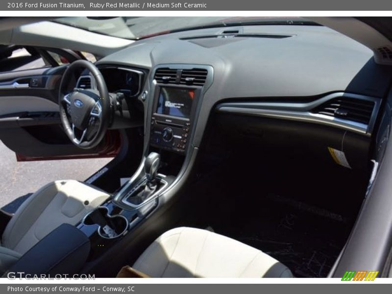 Ruby Red Metallic / Medium Soft Ceramic 2016 Ford Fusion Titanium