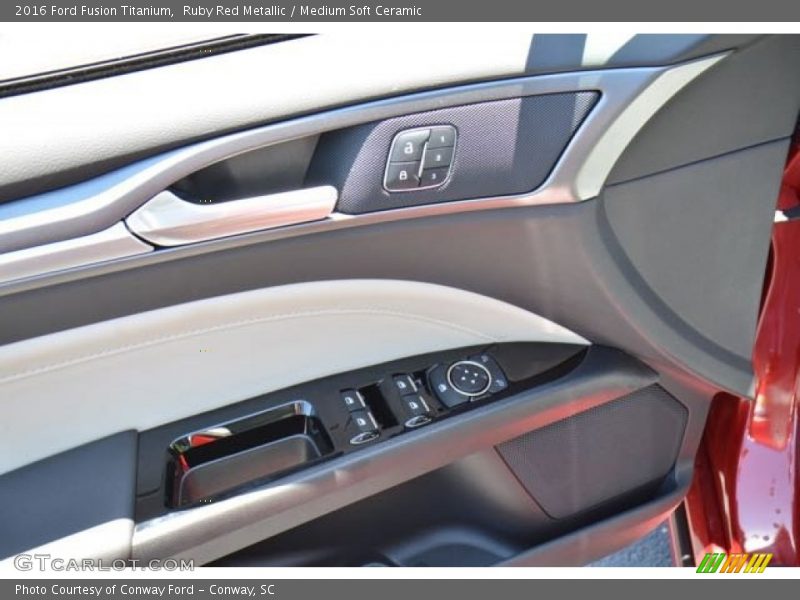 Ruby Red Metallic / Medium Soft Ceramic 2016 Ford Fusion Titanium
