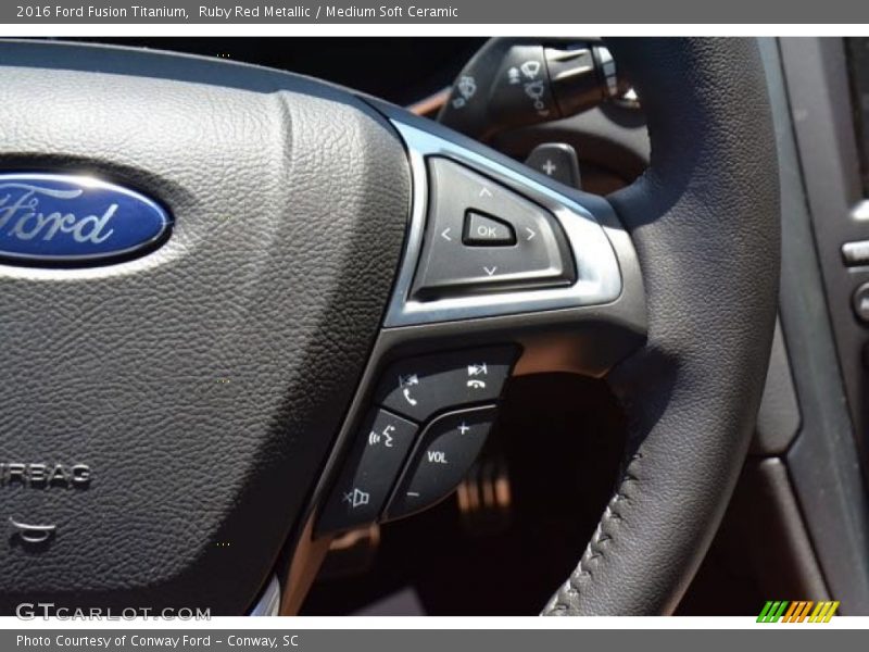 Ruby Red Metallic / Medium Soft Ceramic 2016 Ford Fusion Titanium