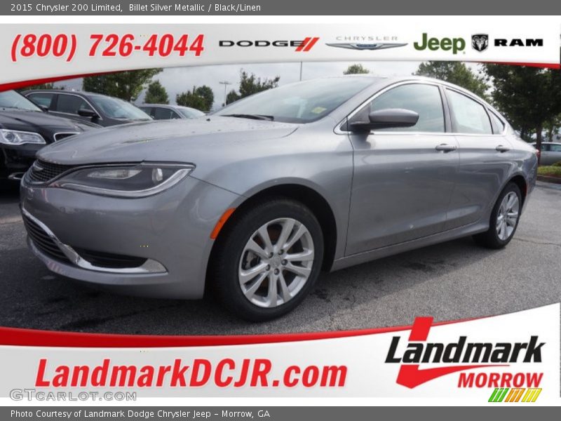 Billet Silver Metallic / Black/Linen 2015 Chrysler 200 Limited
