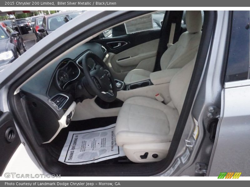Billet Silver Metallic / Black/Linen 2015 Chrysler 200 Limited
