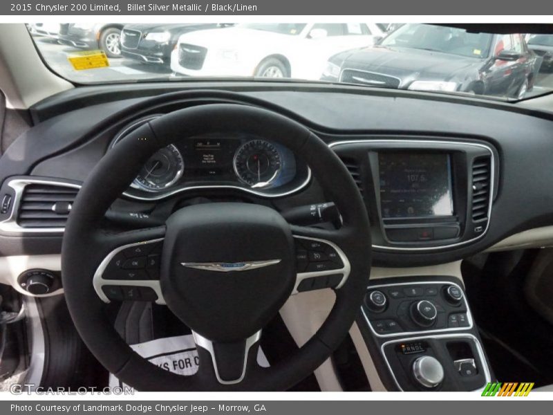 Billet Silver Metallic / Black/Linen 2015 Chrysler 200 Limited