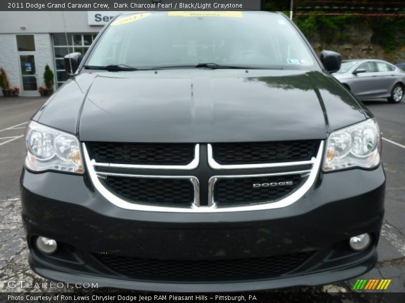 Dark Charcoal Pearl / Black/Light Graystone 2011 Dodge Grand Caravan Crew