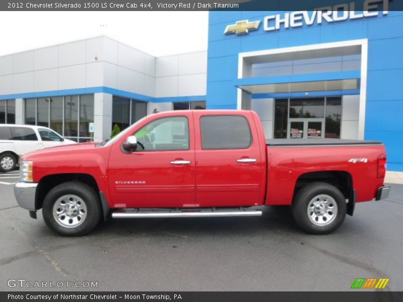 Victory Red / Dark Titanium 2012 Chevrolet Silverado 1500 LS Crew Cab 4x4