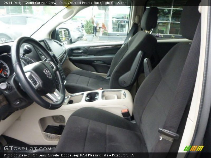 Dark Charcoal Pearl / Black/Light Graystone 2011 Dodge Grand Caravan Crew