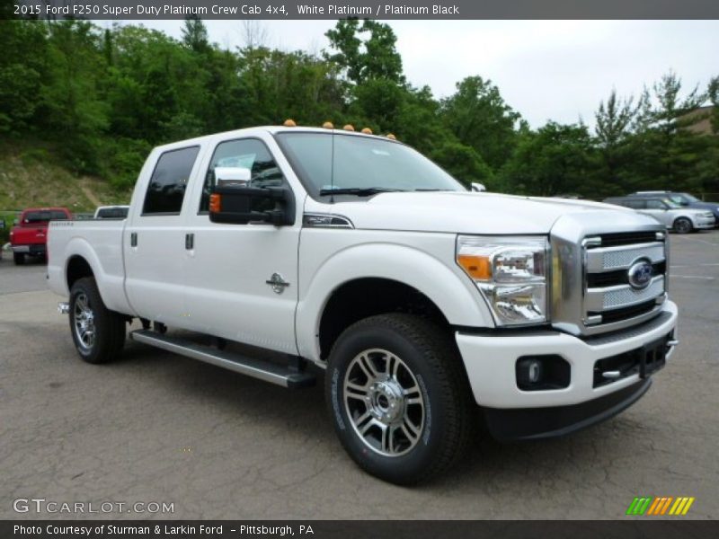 White Platinum / Platinum Black 2015 Ford F250 Super Duty Platinum Crew Cab 4x4