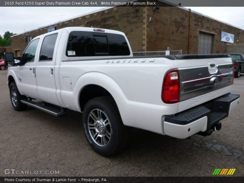 White Platinum / Platinum Black 2015 Ford F250 Super Duty Platinum Crew Cab 4x4