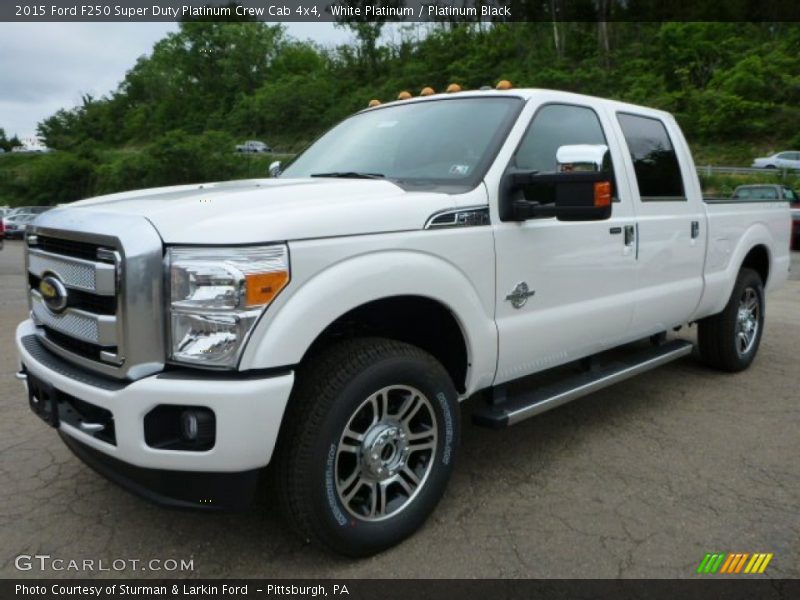 White Platinum / Platinum Black 2015 Ford F250 Super Duty Platinum Crew Cab 4x4