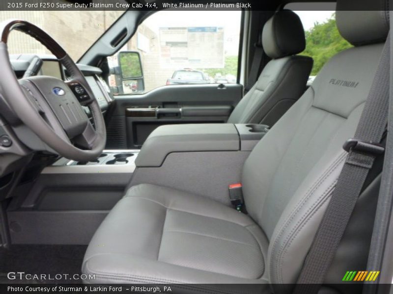 White Platinum / Platinum Black 2015 Ford F250 Super Duty Platinum Crew Cab 4x4