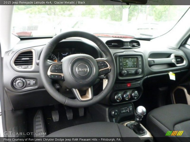 Glacier Metallic / Black 2015 Jeep Renegade Latitude 4x4