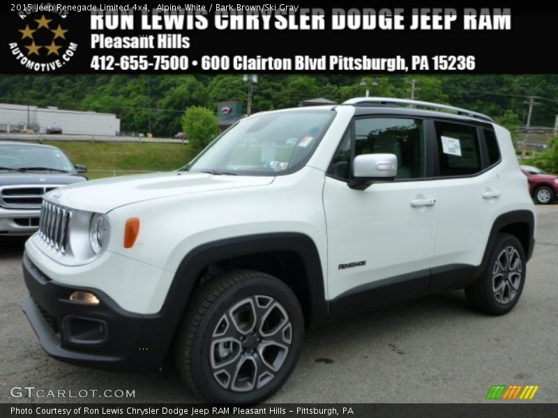 Alpine White / Bark Brown/Ski Gray 2015 Jeep Renegade Limited 4x4