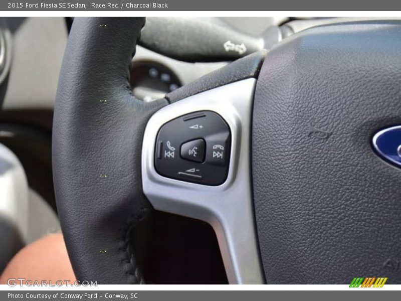 Race Red / Charcoal Black 2015 Ford Fiesta SE Sedan