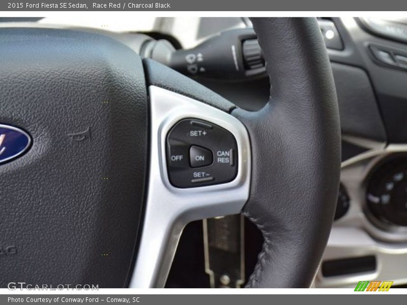 Race Red / Charcoal Black 2015 Ford Fiesta SE Sedan