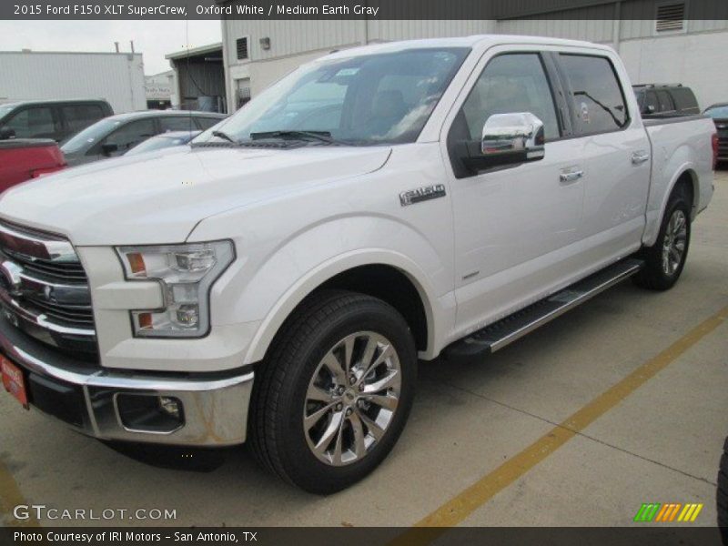 Oxford White / Medium Earth Gray 2015 Ford F150 XLT SuperCrew