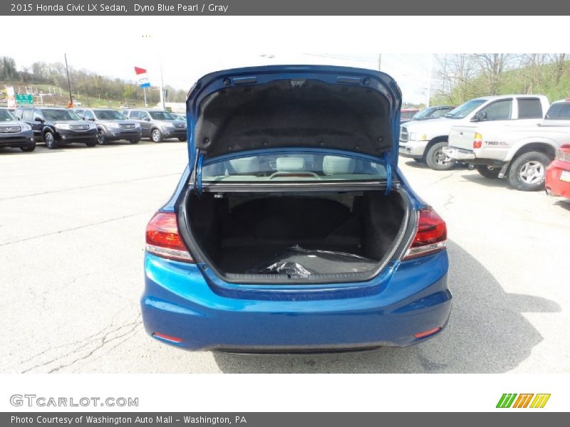 Dyno Blue Pearl / Gray 2015 Honda Civic LX Sedan