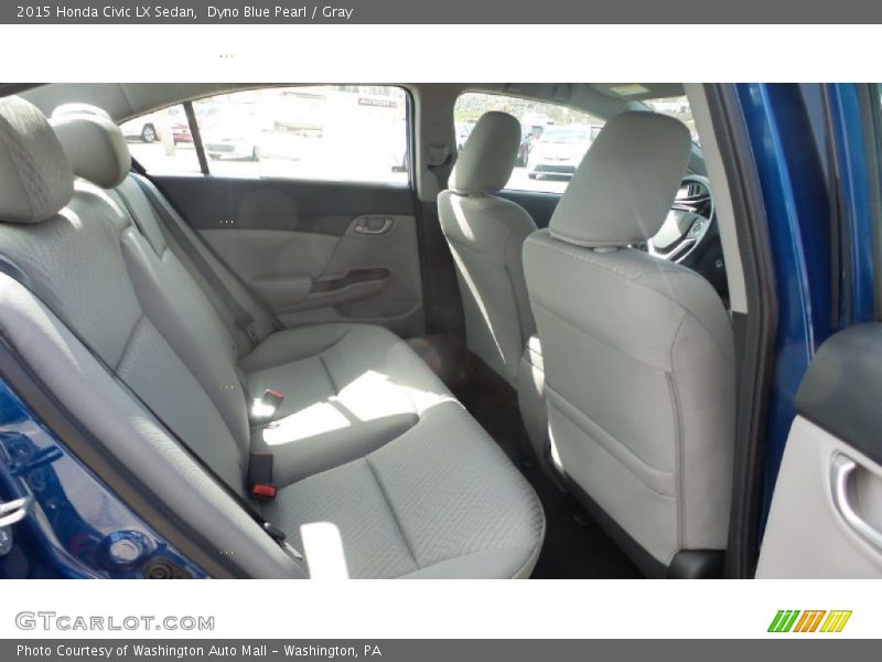 Dyno Blue Pearl / Gray 2015 Honda Civic LX Sedan