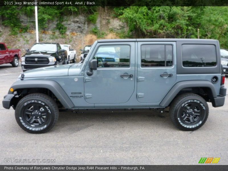 Anvil / Black 2015 Jeep Wrangler Unlimited Sport 4x4