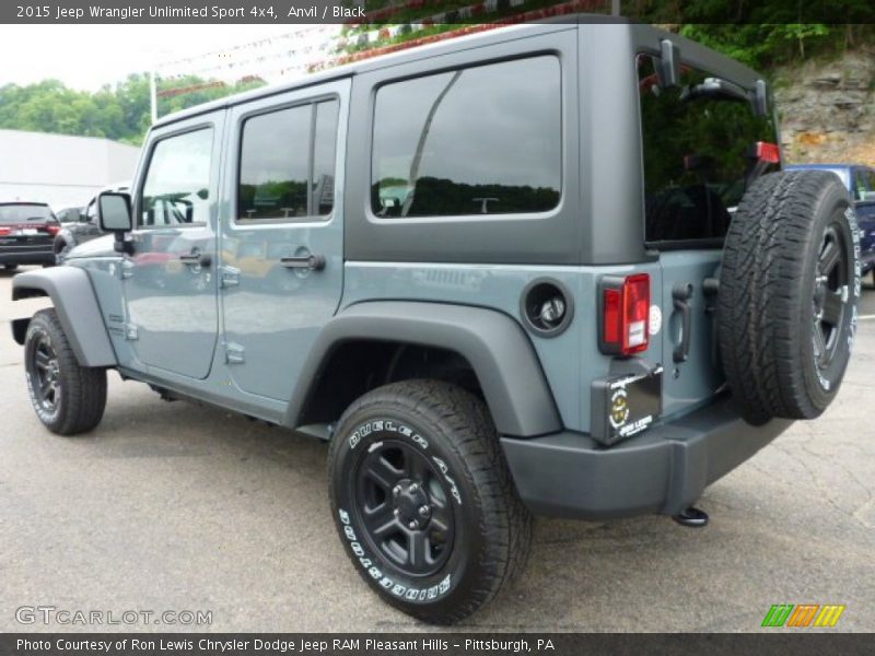 Anvil / Black 2015 Jeep Wrangler Unlimited Sport 4x4