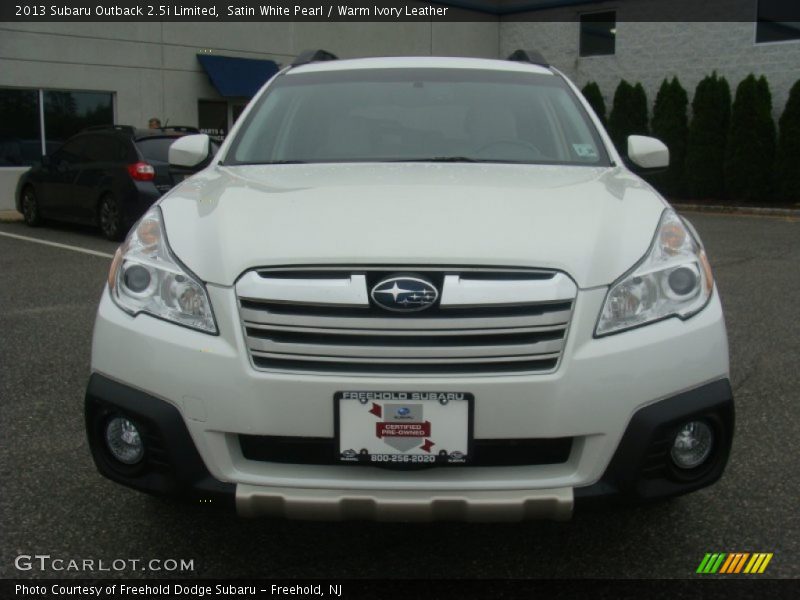 Satin White Pearl / Warm Ivory Leather 2013 Subaru Outback 2.5i Limited