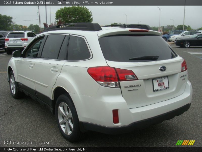 Satin White Pearl / Warm Ivory Leather 2013 Subaru Outback 2.5i Limited