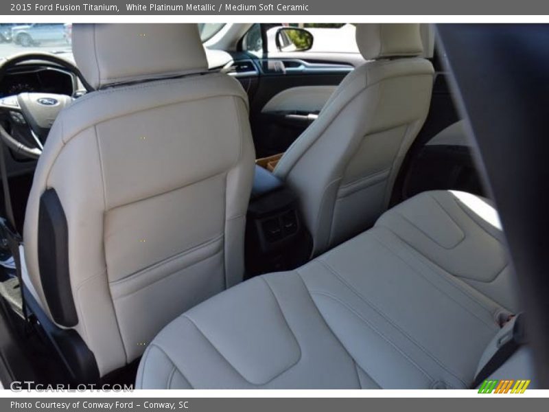 White Platinum Metallic / Medium Soft Ceramic 2015 Ford Fusion Titanium