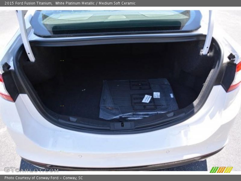 White Platinum Metallic / Medium Soft Ceramic 2015 Ford Fusion Titanium