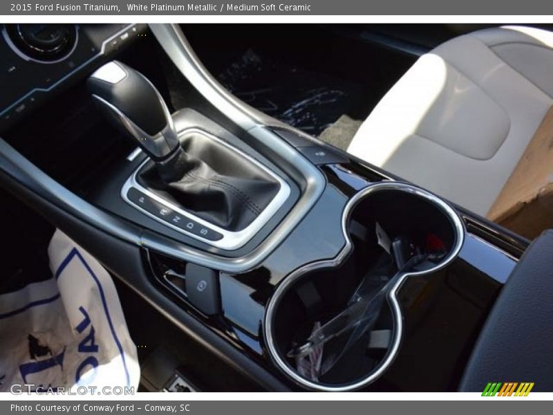 White Platinum Metallic / Medium Soft Ceramic 2015 Ford Fusion Titanium