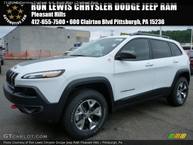 Bright White / Trailhawk Black 2015 Jeep Cherokee Trailhawk 4x4